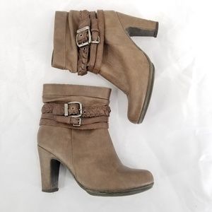 Pink & Pepper Brown Booties Women Size 6.5M